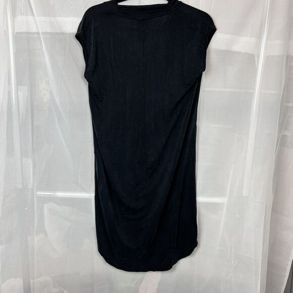 Anthropologie Dolan Shift Dress XS Left Coast Black tunic lagenlook pocket v nec - Picture 7 of 10